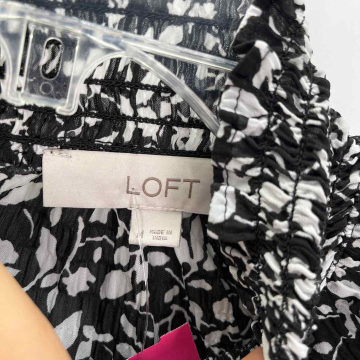 Size M LOFT Black/White Shirt