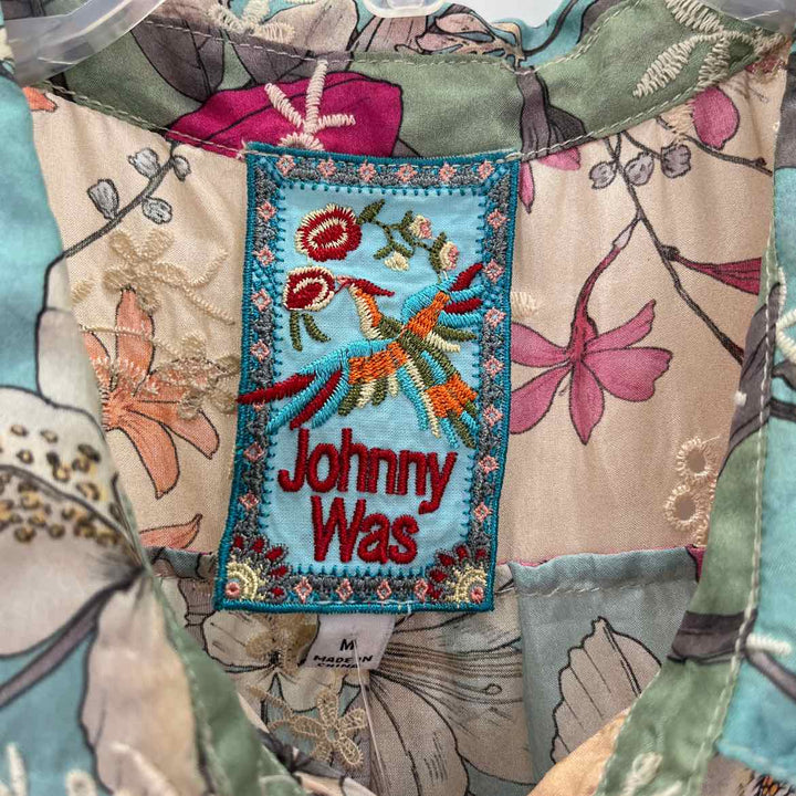 Size M Johnny Was Multi-Color Silk Shirt