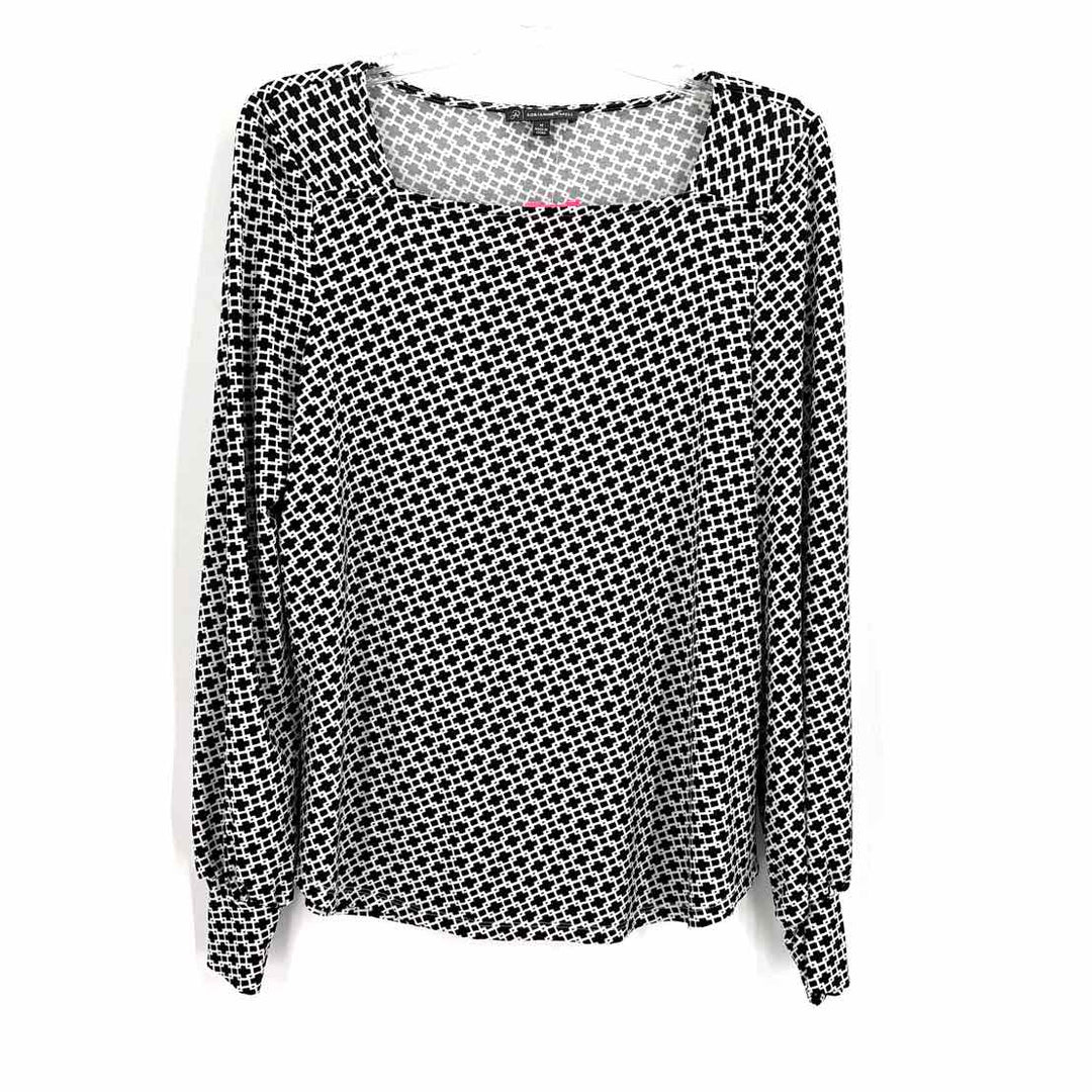 Size M Adrianna Papell Black/White Shirt