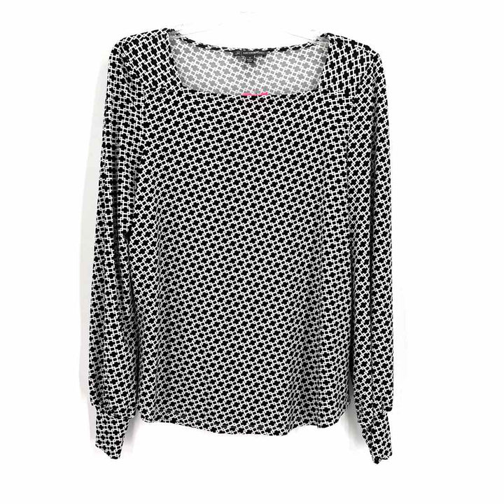 Size M Adrianna Papell Black/White Shirt