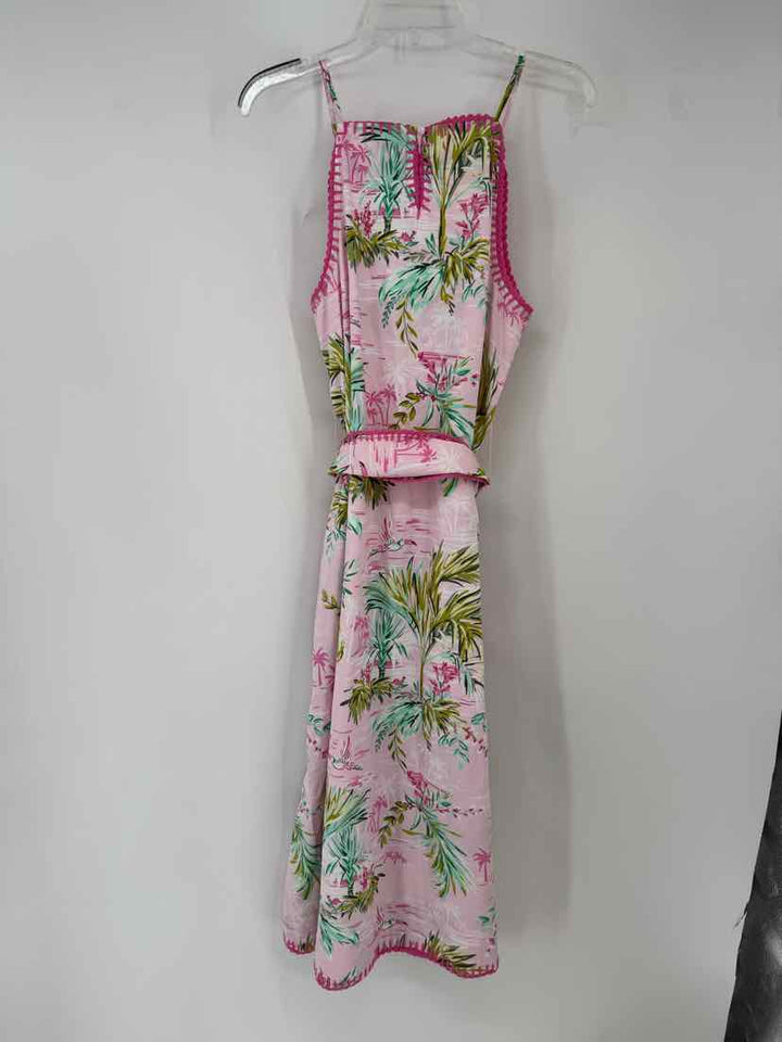 Size L CROWN & IVY PINK PRINT Dress