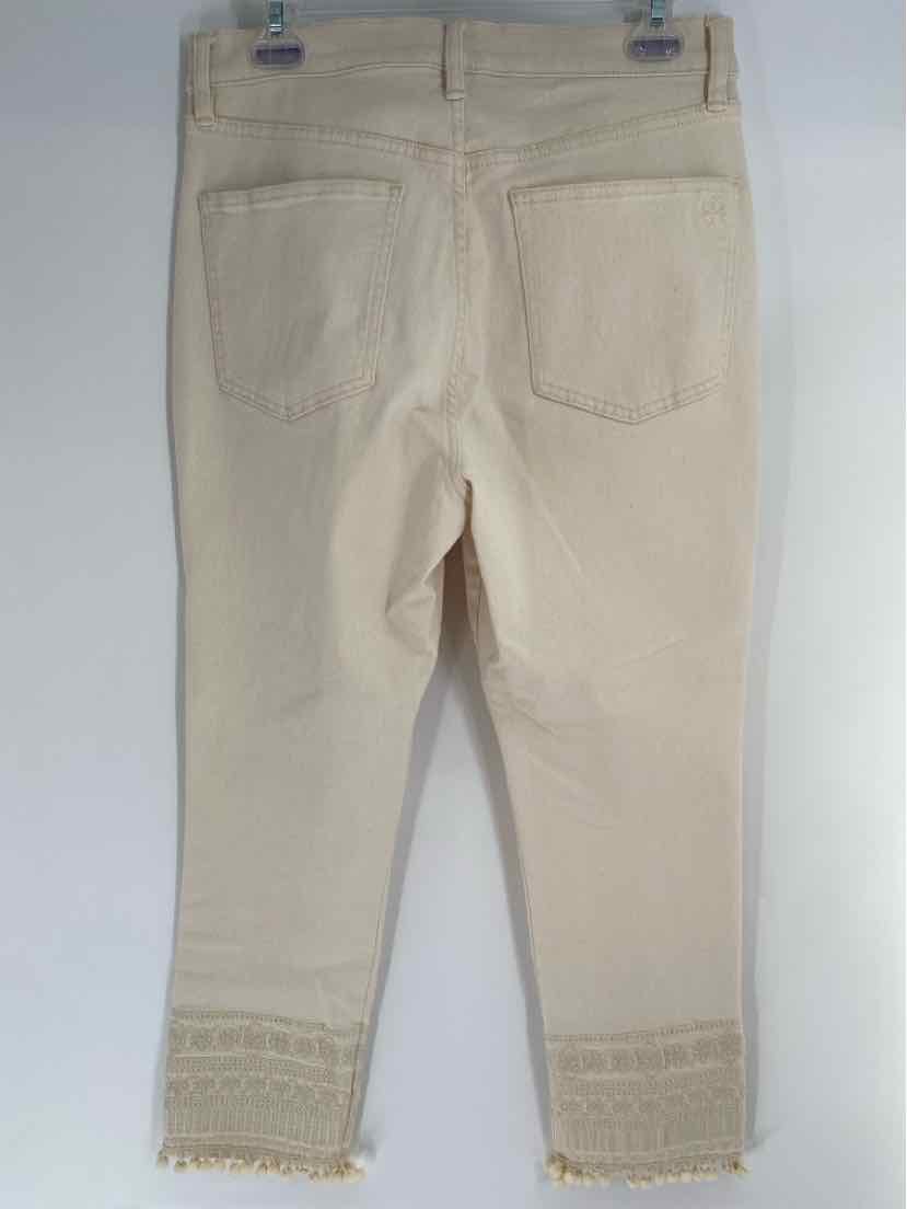 Size 31 Tory Burch Ivory Knit Pants