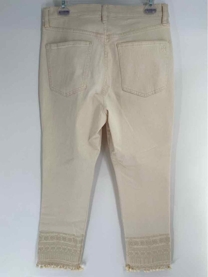 Size 31 Tory Burch Ivory Knit Pants