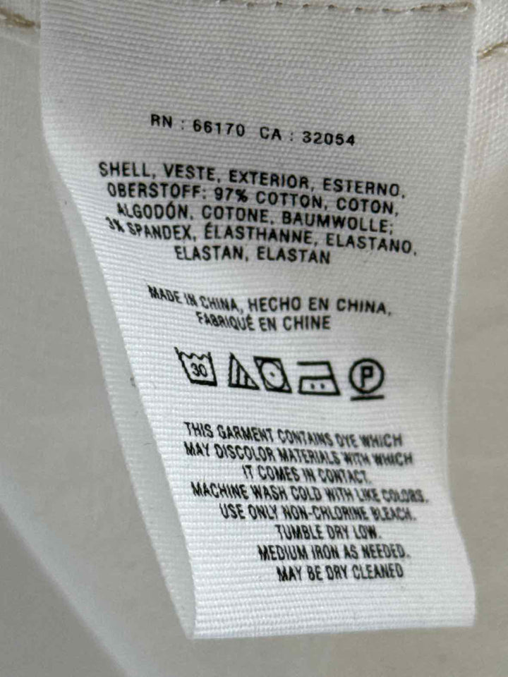 Size S Pilcro & the Letterpress White Vest
