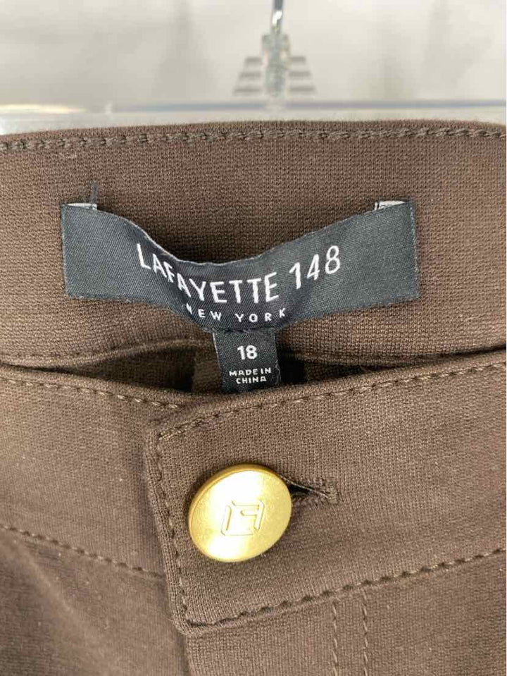Size 18 LAFAYETTE Brown Suede Pants