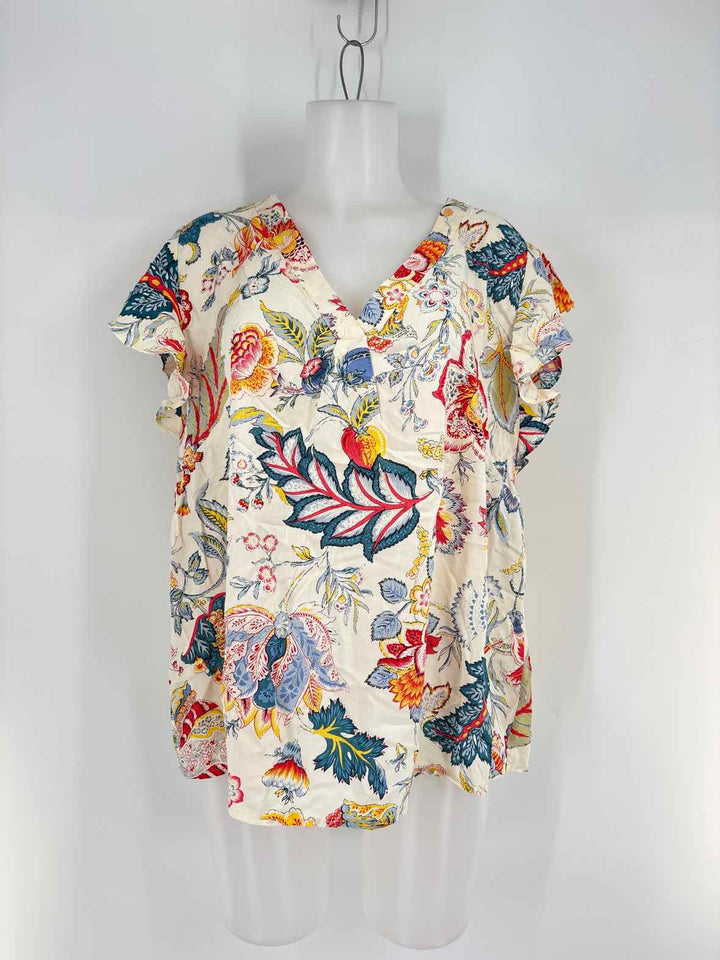 Size 1X CYNTHIA ROWLEY Multi-Color Shirt