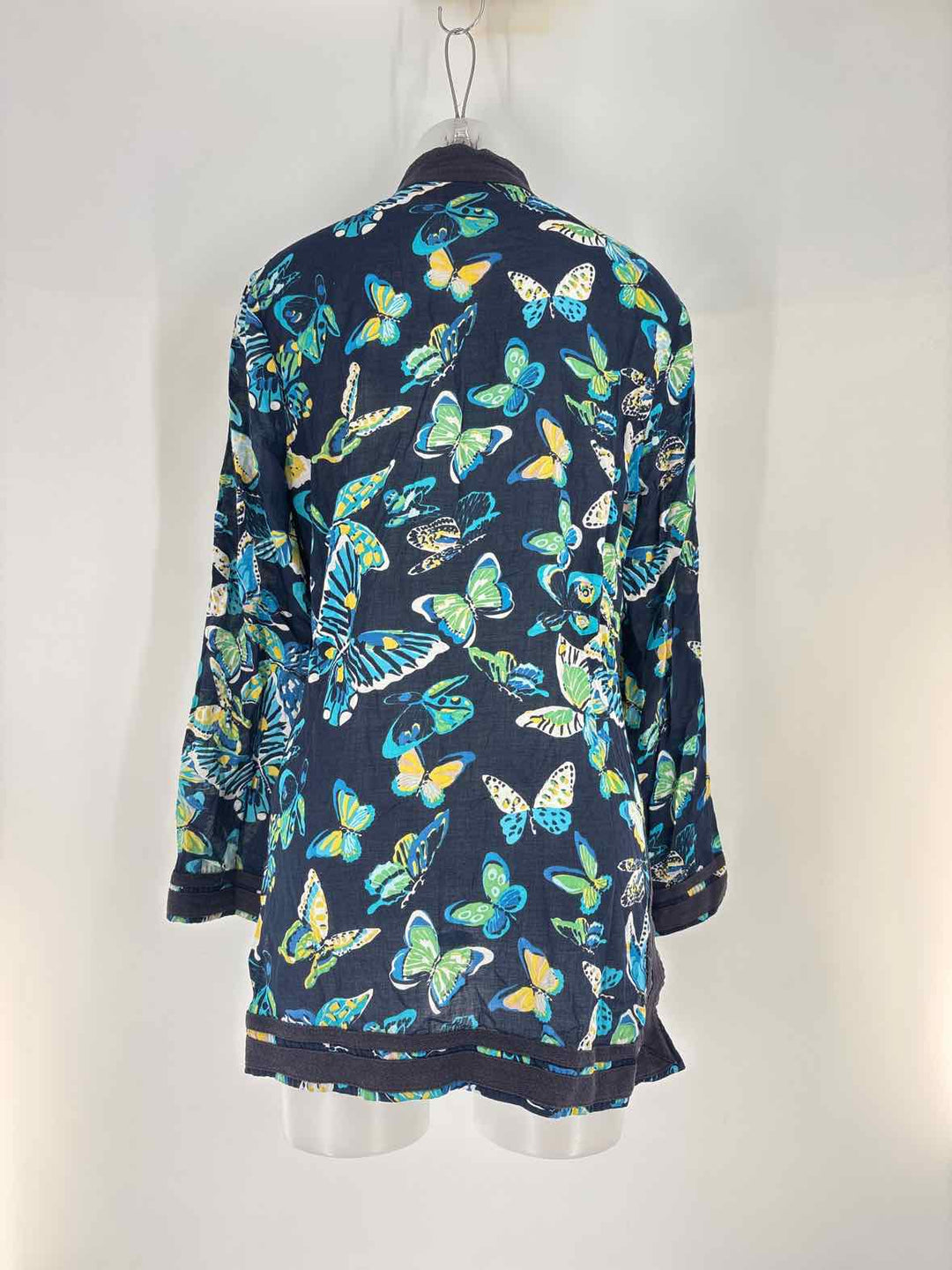 Size 12 Tory Burch Navy Print Shirt