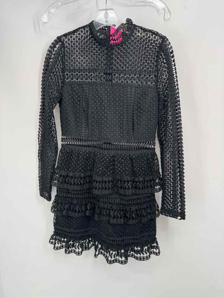 Size M ROMEO & JULIET Black Lace Dress