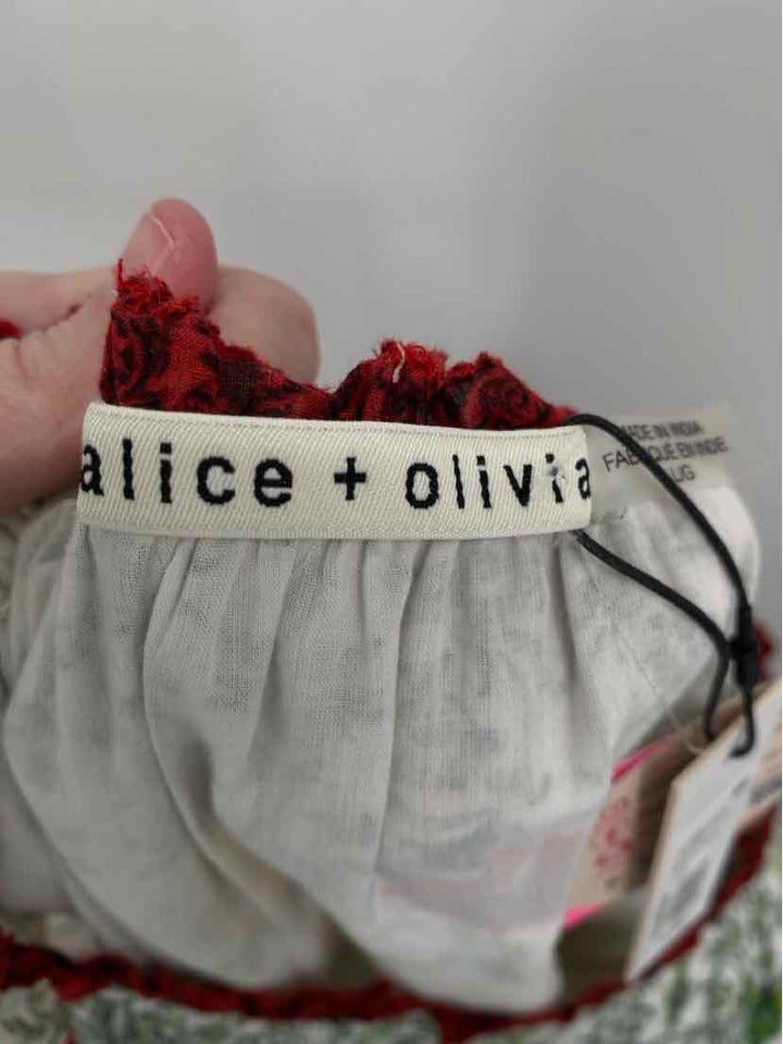 Size L Alice + Olivia Multi-Color Cotton Dress