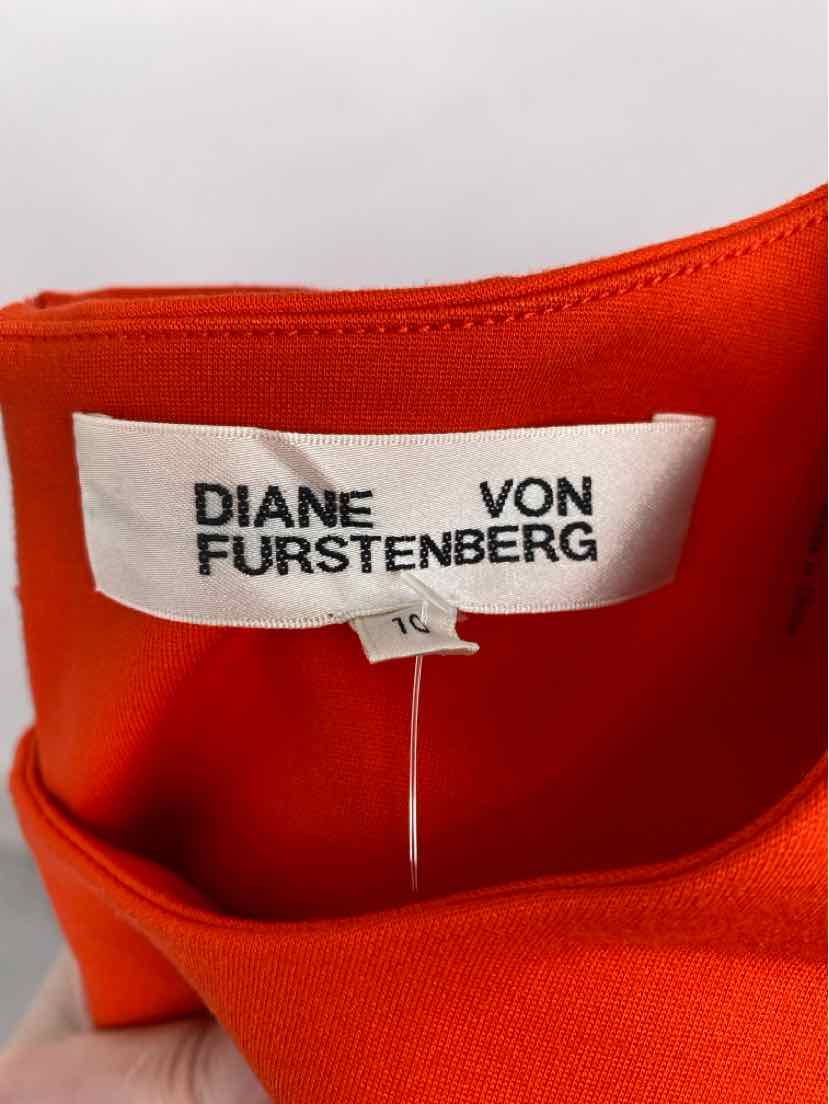 Size 10 DIANE VON FURSTENBERG Orange Dress