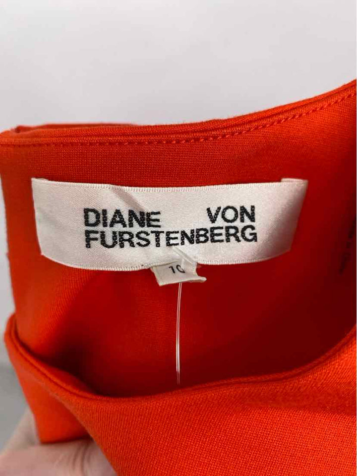 Size 10 DIANE VON FURSTENBERG Orange Dress