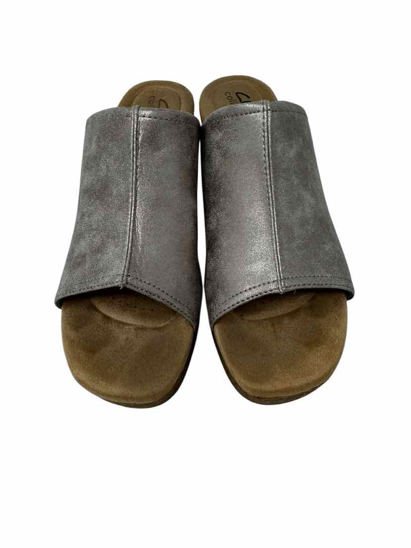 Shoe Size 7.5 CLARKS Bronze Leather Sandals