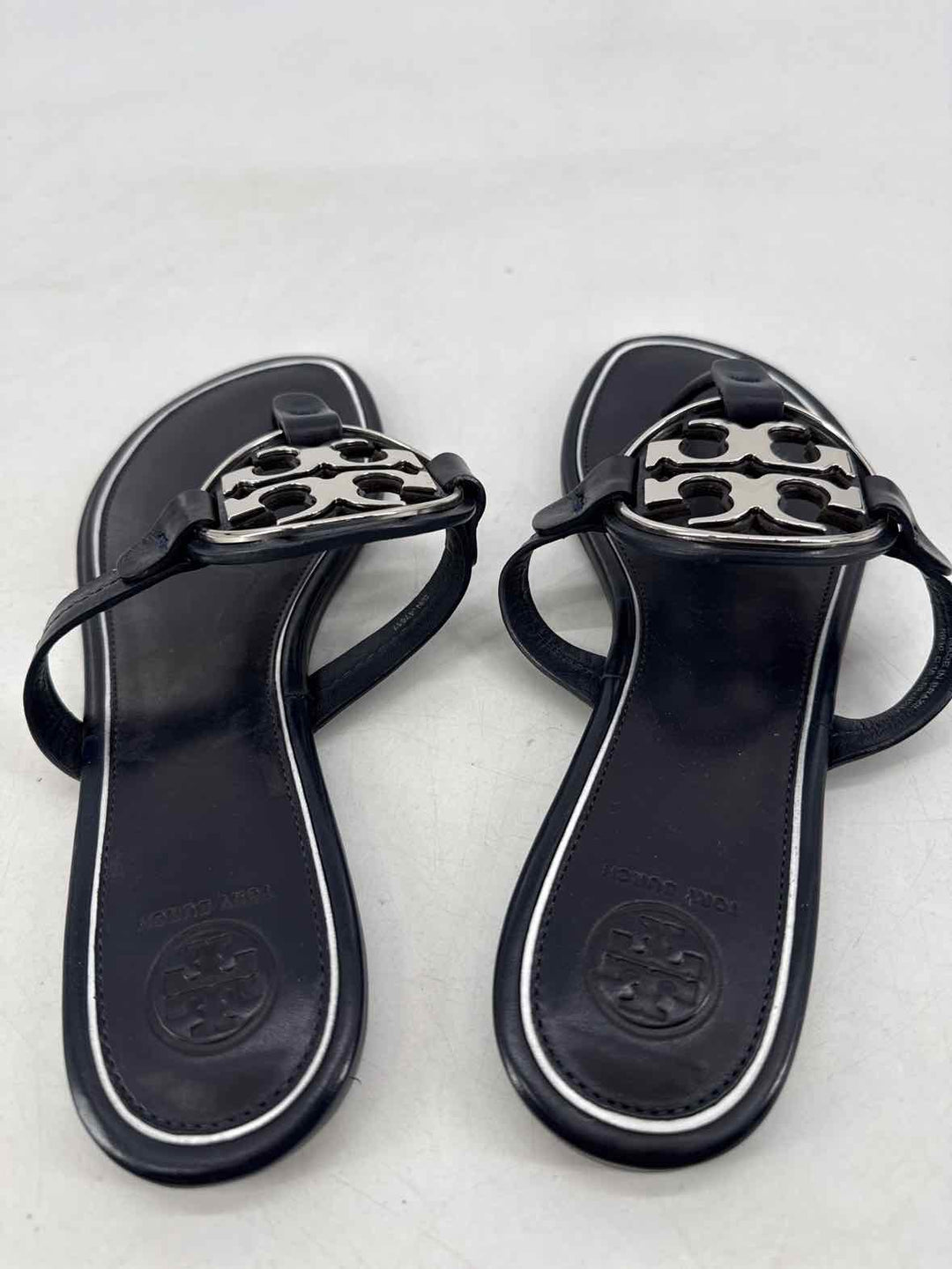 Shoe Size 9.5 Tory Burch Navy Leather Sandals
