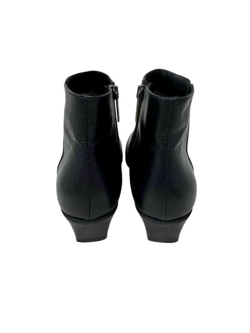 Shoe Size 9 Aqatalia Black Leather Luxury - Boots