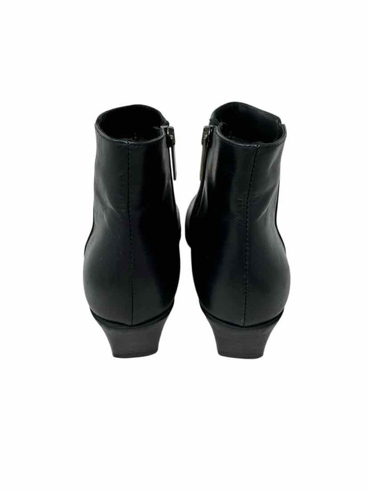Shoe Size 9 Aqatalia Black Leather Luxury - Boots