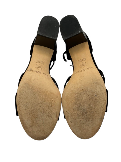 Shoe Size 8 VIA SPIGA Black Suede Sandals