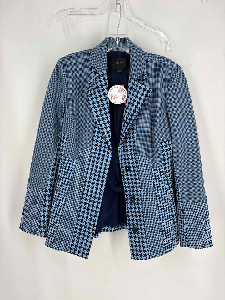 Size 6 CARLISLE Blue Print Blazer