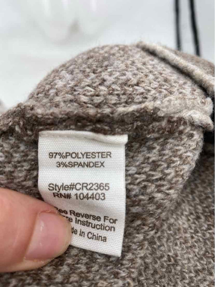 Size L Brown Print Sweater