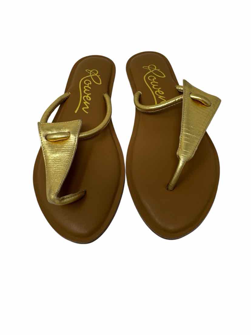 Shoe Size 8 Gold Leather Sandals
