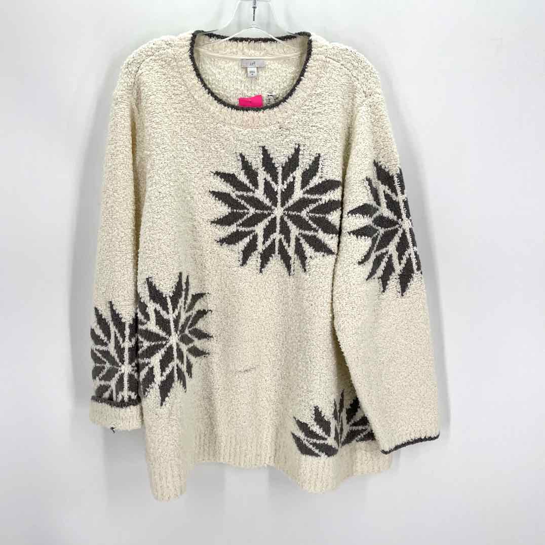 Size 3X J JILL Cream Knit Sweater