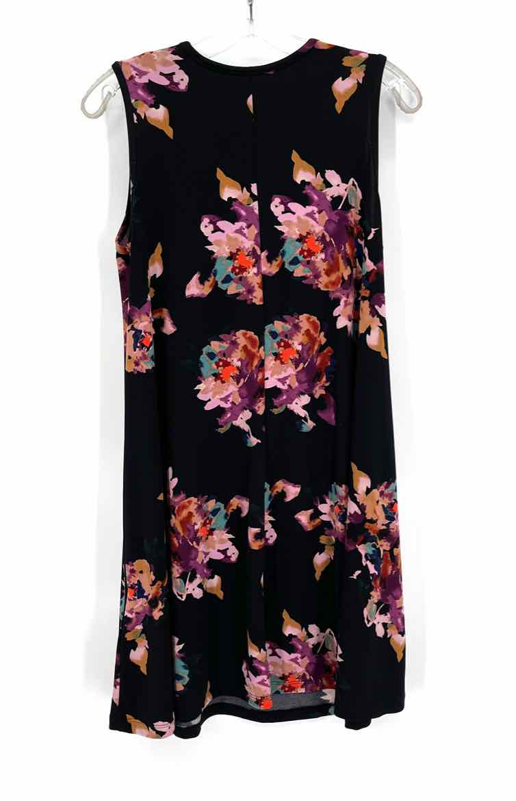 Size M NICOLE MILLER Black Print Dress