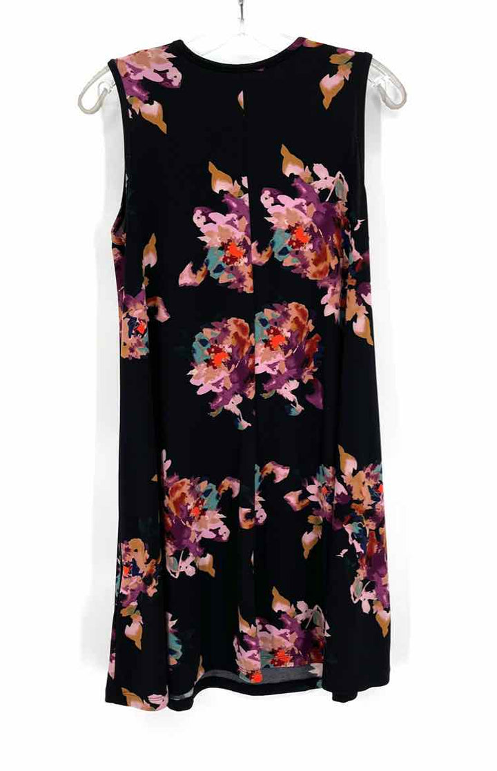 Size M NICOLE MILLER Black Print Dress