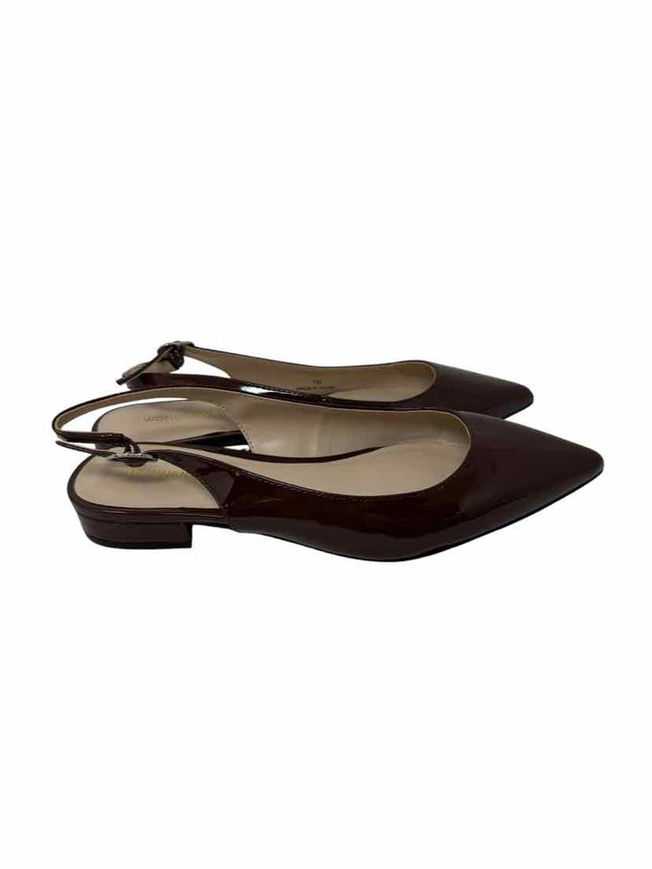 Shoe Size 7 Brown PATENT Flats