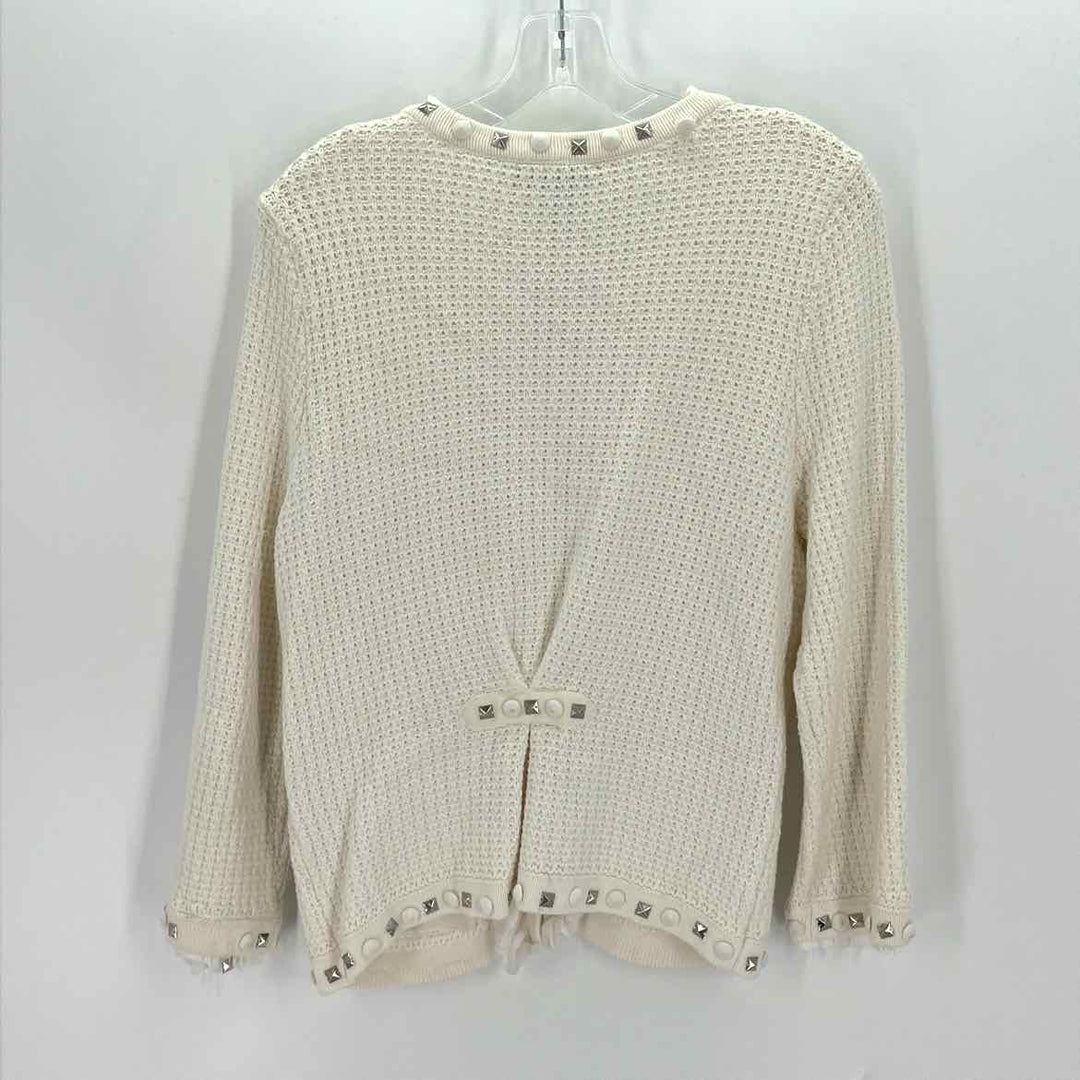Size L White House Black Market White Knit Sweater