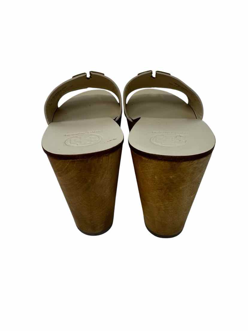 Shoe Size 10 Tory Burch Ivory Leather Sandals
