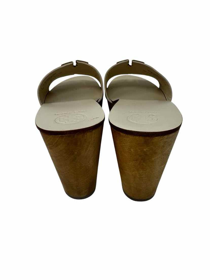 Shoe Size 10 Tory Burch Ivory Leather Sandals