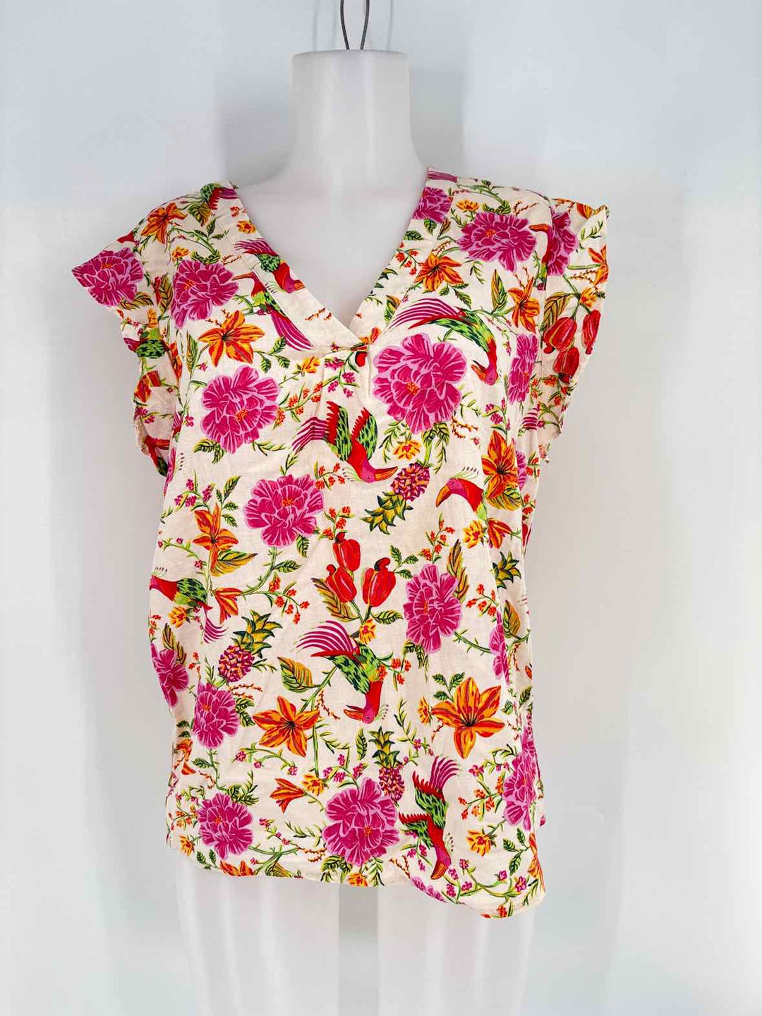 Size M RACHEL ZOE PINK PRINT Shirt
