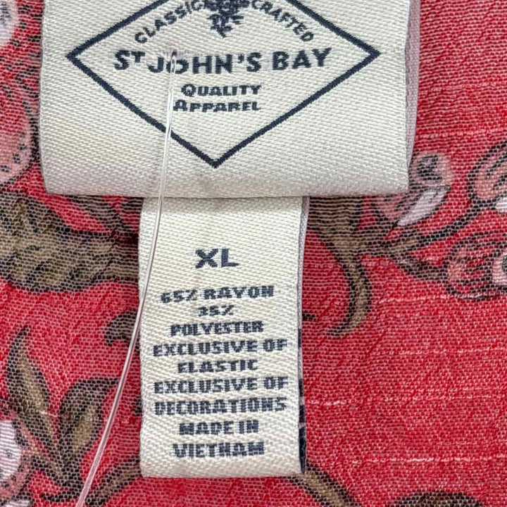 Size XL ST JOHNS BAY Red Shirt