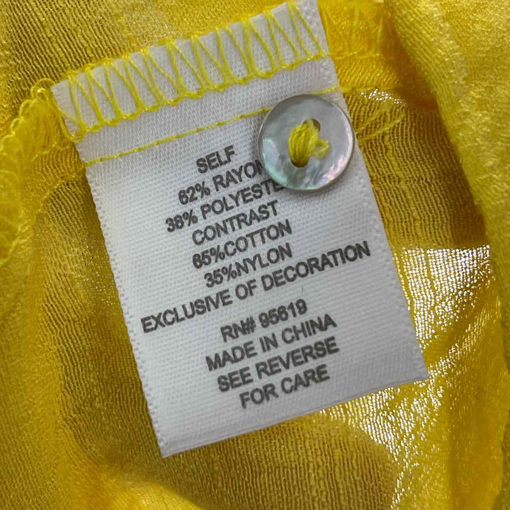 Size S Yellow Mesh Shirt