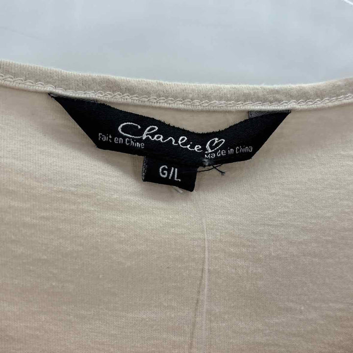 Size L TAN PRINT Shirt