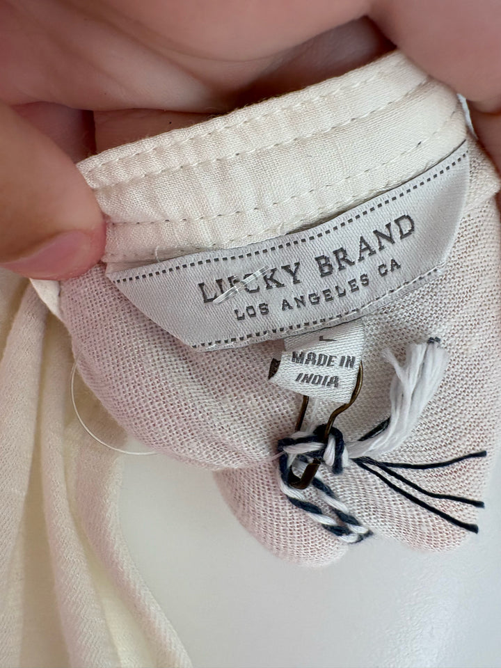 Size L LUCKY Cream Shirt