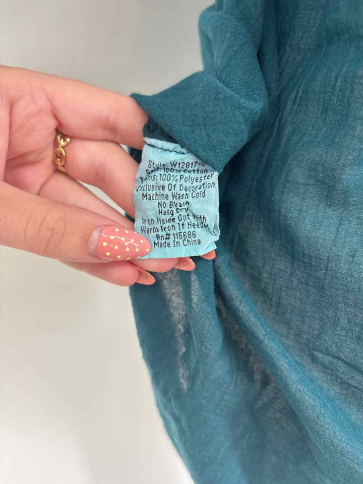 Size XS Johnny Was Teal Shirt