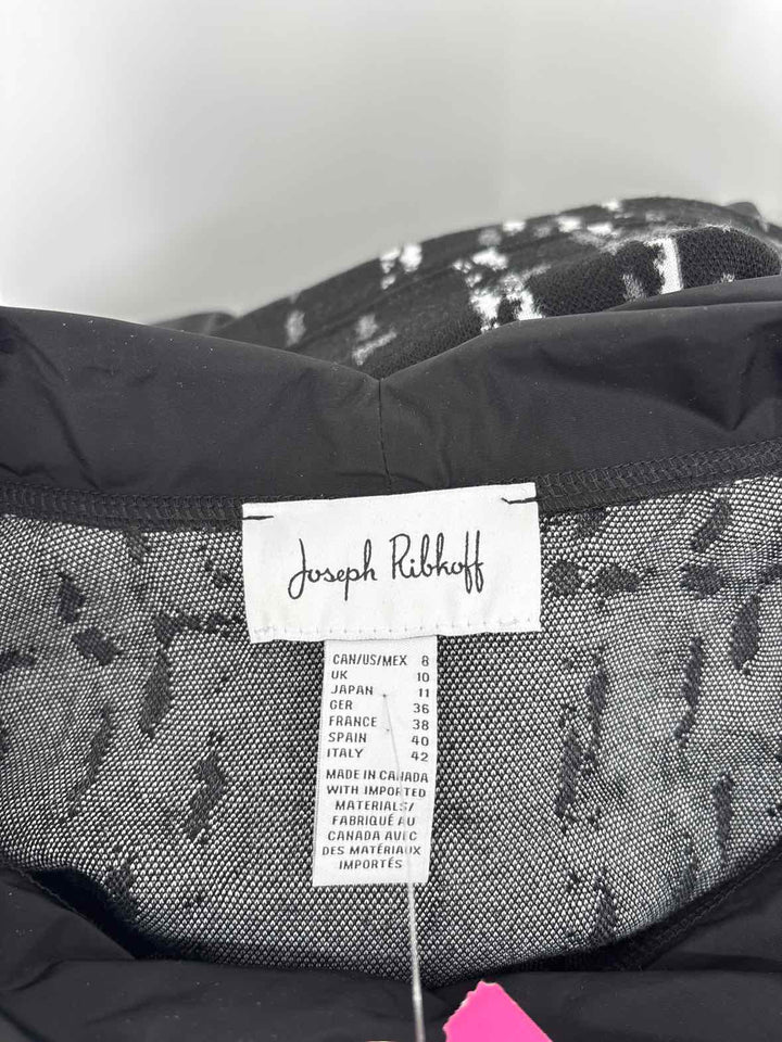 Size 8 JOSEPH RIBKOFF Black/White Dress