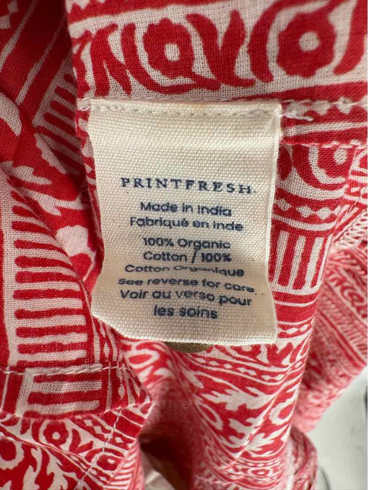 Size S PRINTFRESH Red Print Dress