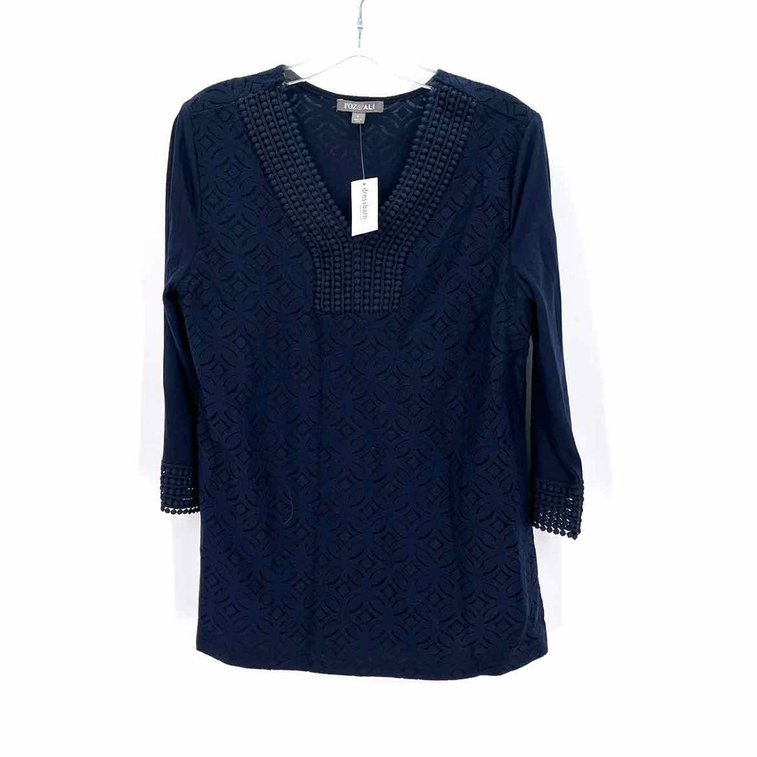 Size L Roz & Ali Navy Shirt