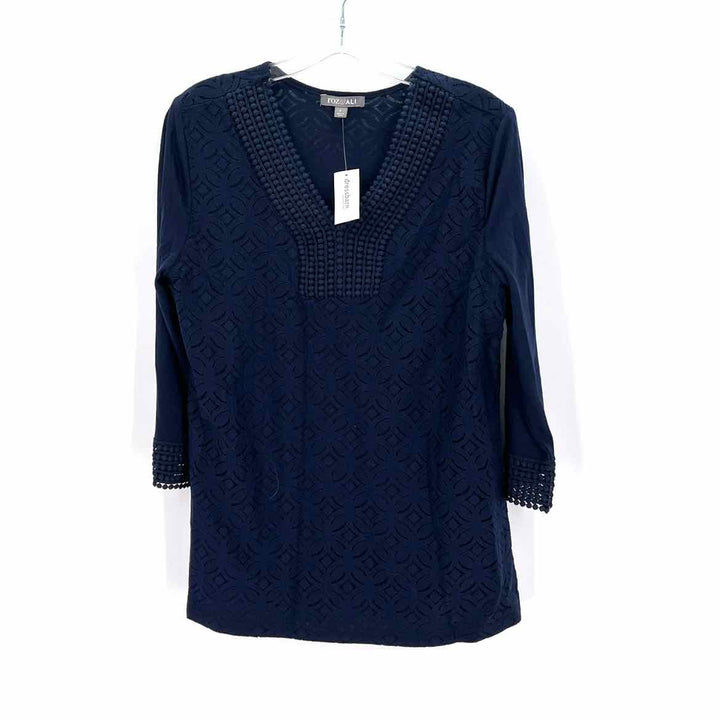 Size L Roz & Ali Navy Shirt