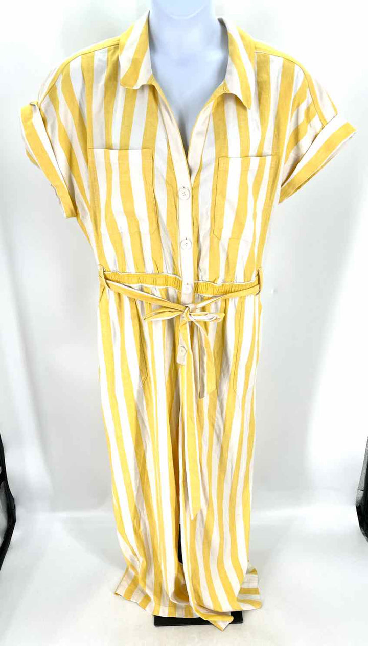 Size 24 LANE BRYANT Yellow Print Romper