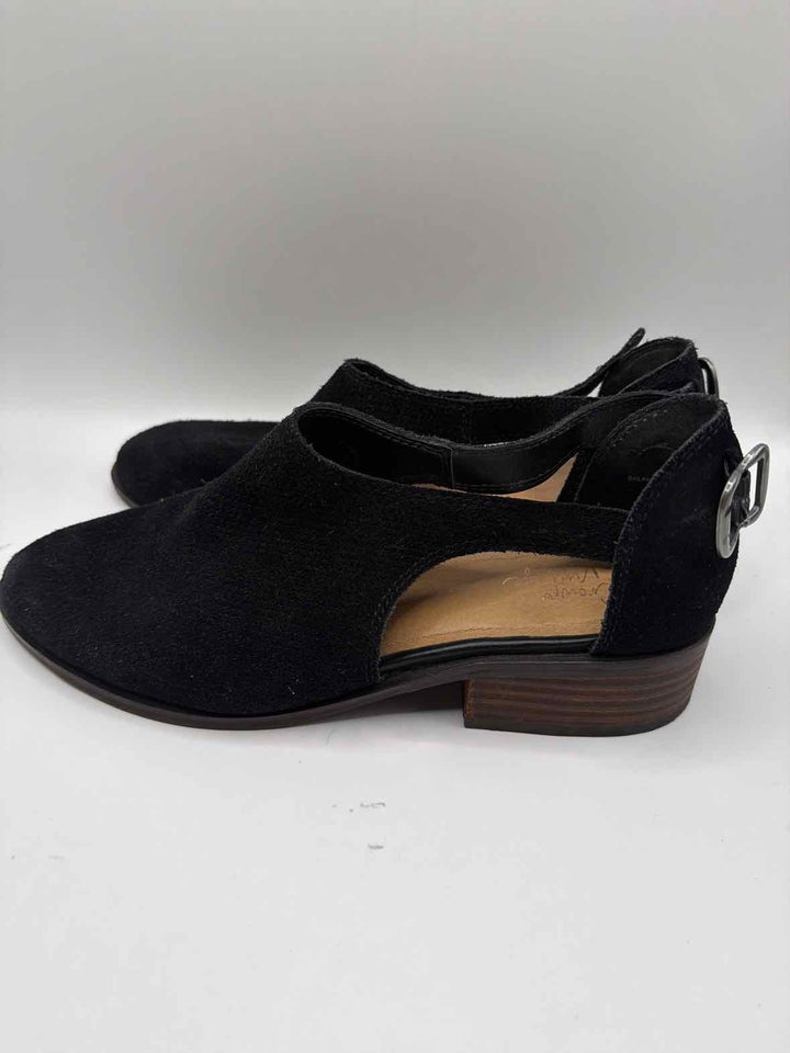 Shoe Size 8 CROWN VINTAGE Black Suede Flats