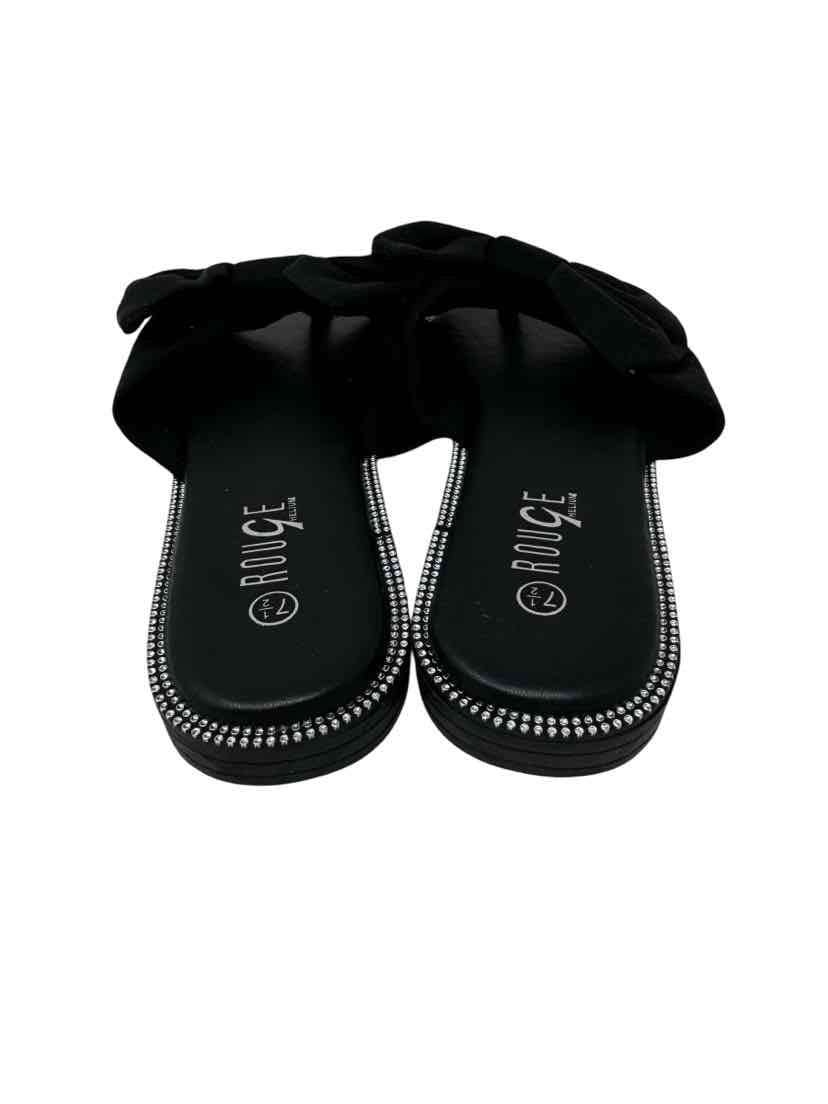 Shoe Size 7.5 ROUGE Black Sandals