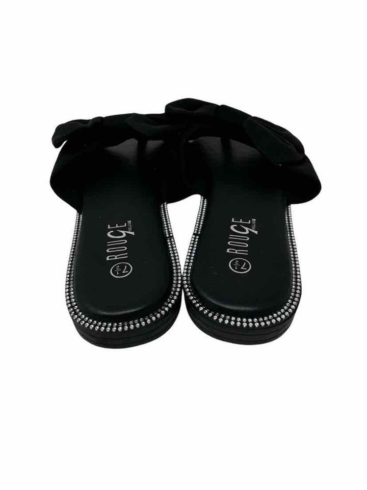 Shoe Size 7.5 ROUGE Black Sandals