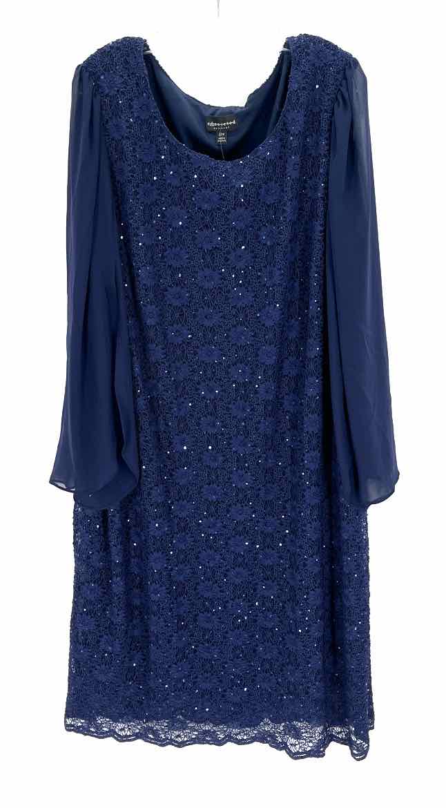 Size 22 CONNECTED APPAREL Navy Lace Dress