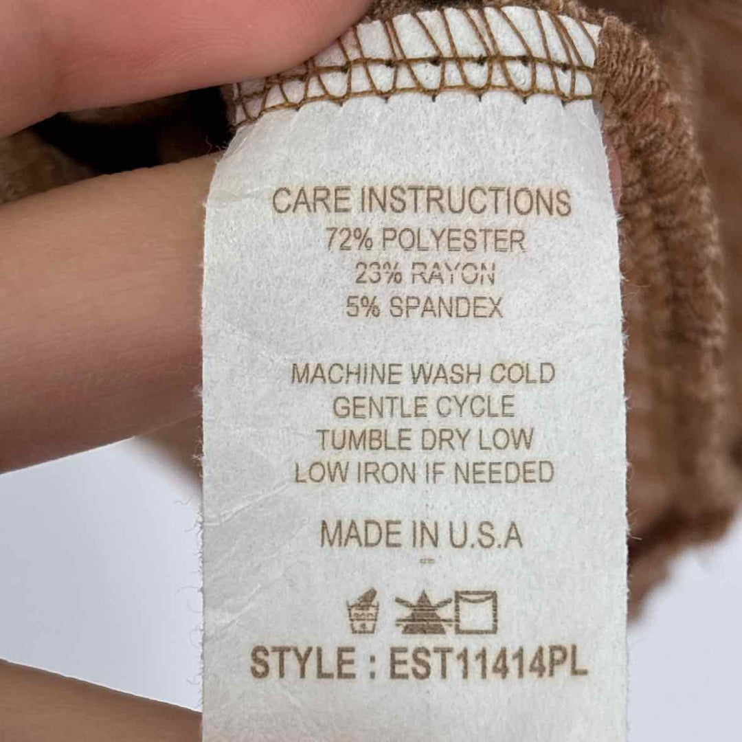 Size 1X Brown 2 PC Dress