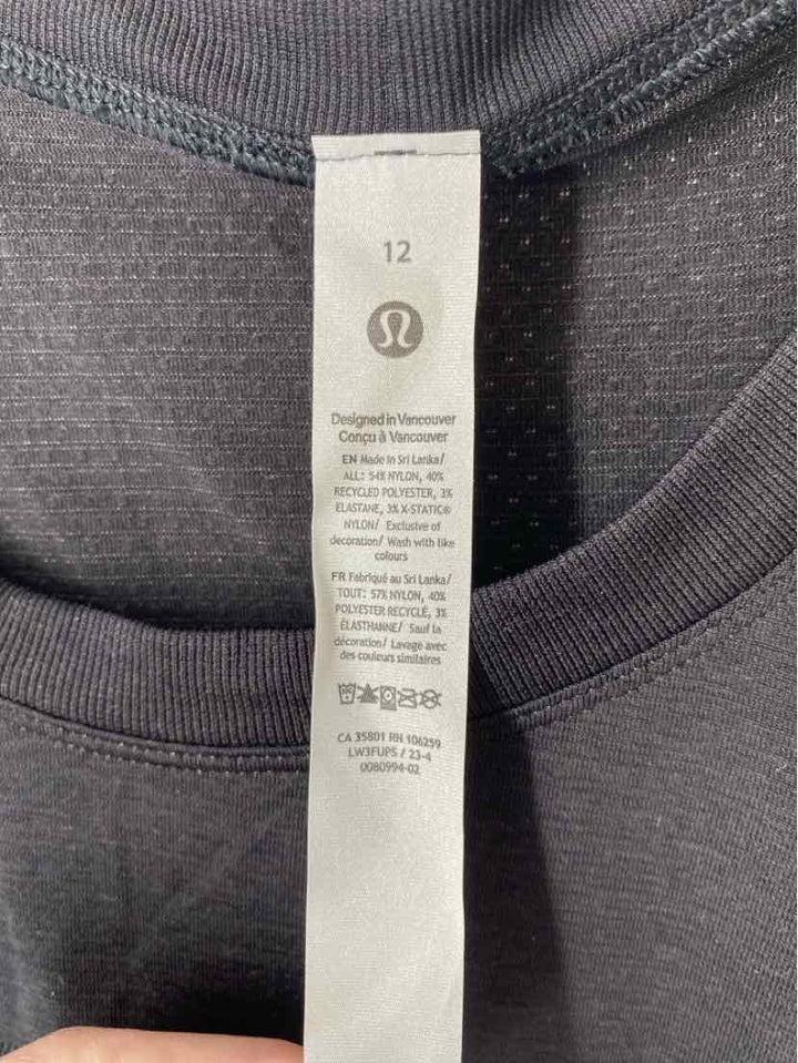Size 12 Lululemon Black Shirt