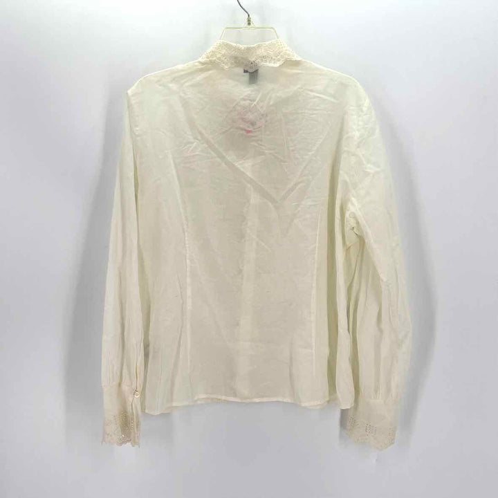 Size 16 RALPH LAUREN Ivory Cotton Shirt