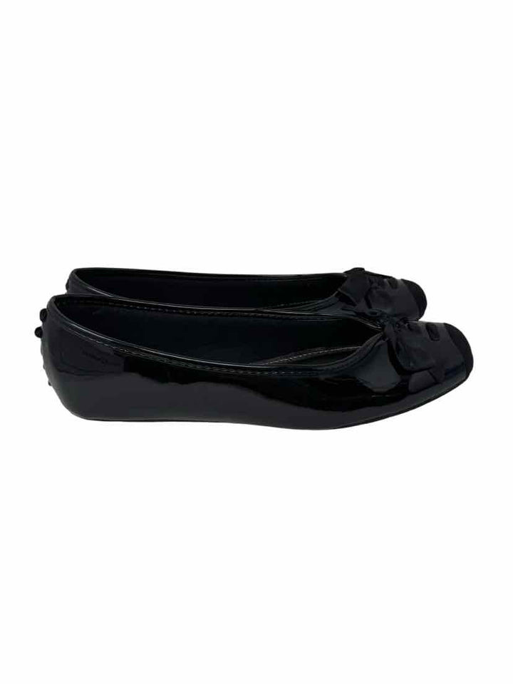 Shoe Size 10 Black PATENT Flats