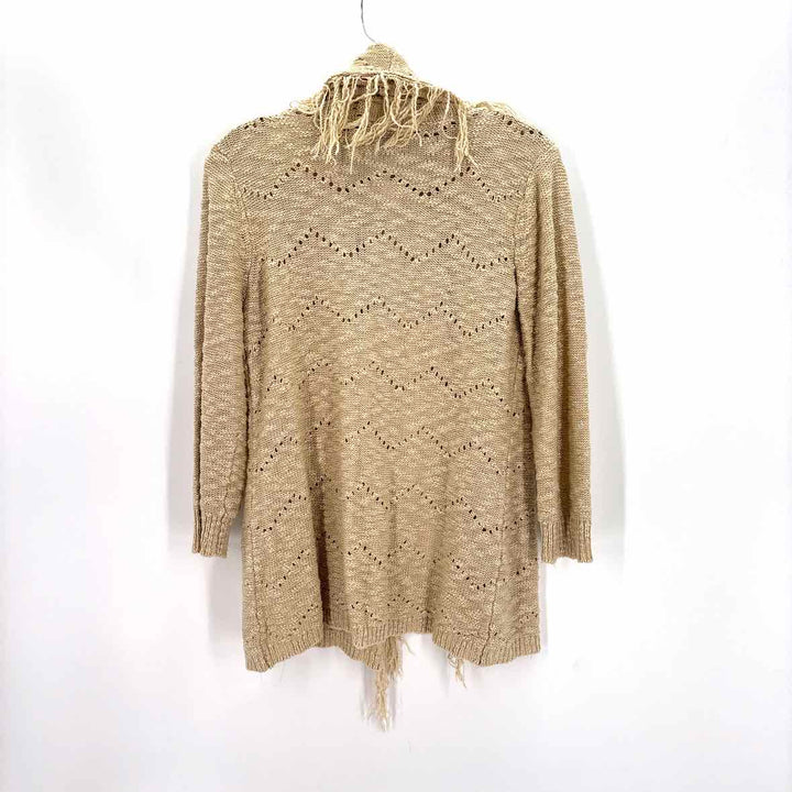 Size L CUPIO Beige Knit Cardigan